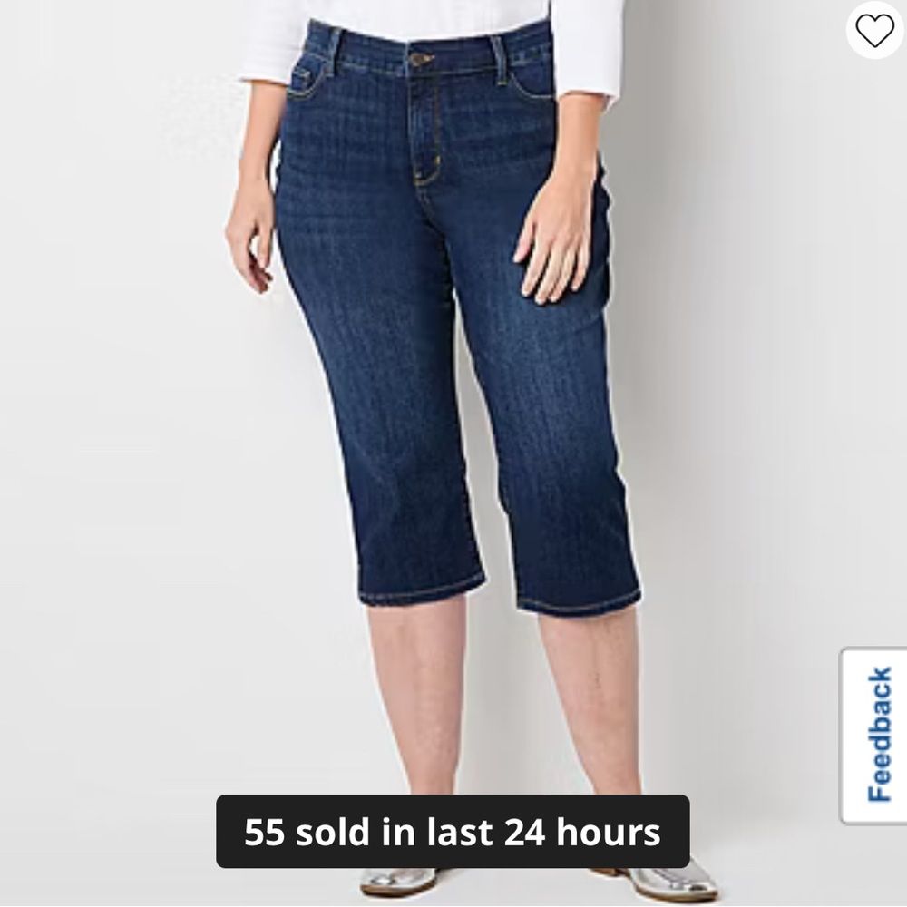 ❤️10/20 John's Bay Classic Blue Denim crop 6